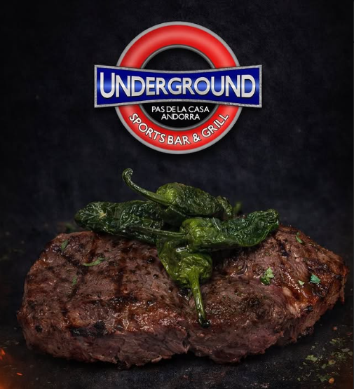 Grilled steak at Underground Sports Bar